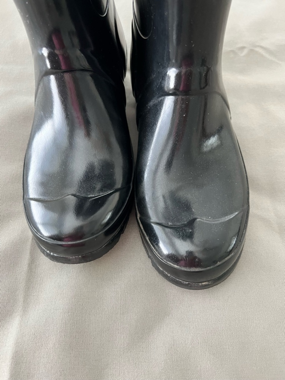 Hunter Original Black Gloss Tall Shiny Rain Boots W23616 - size 6 Female - Picture 8 of 8